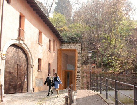 <strong>Access to the Parking Lot under the Hill of the Brescia Castle, Brescia, Italy</strong><br />Year 2011