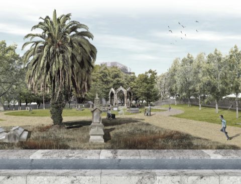 <strong>Park in an old cemetery in Begoña, Bilbao, Spain</strong><br />Year 2023